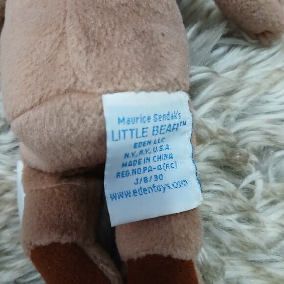 Vintage EDEN Maurice Sendak Little Bear Bean Bag 8" Stuffed Plush 2000 RARE - Picture 5 of 7